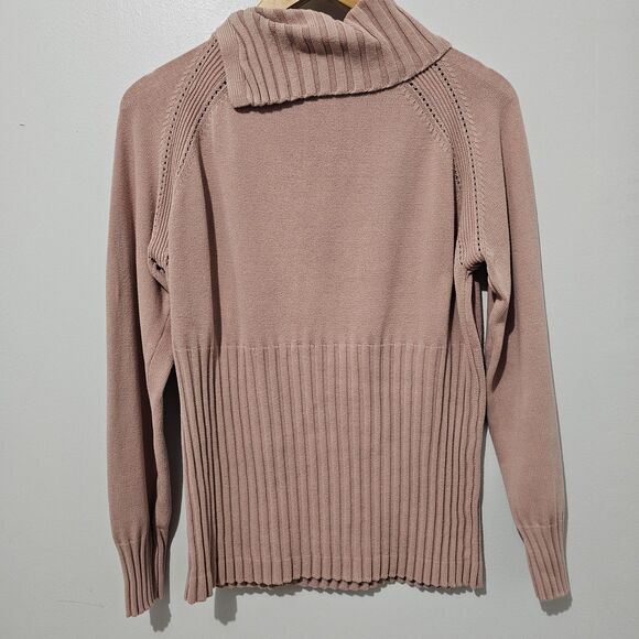 Axcess - Sweater Turtleneck Ribbed Long Sleeve - Size XL - Pink - 100% Cotton - Picture 3 of 8